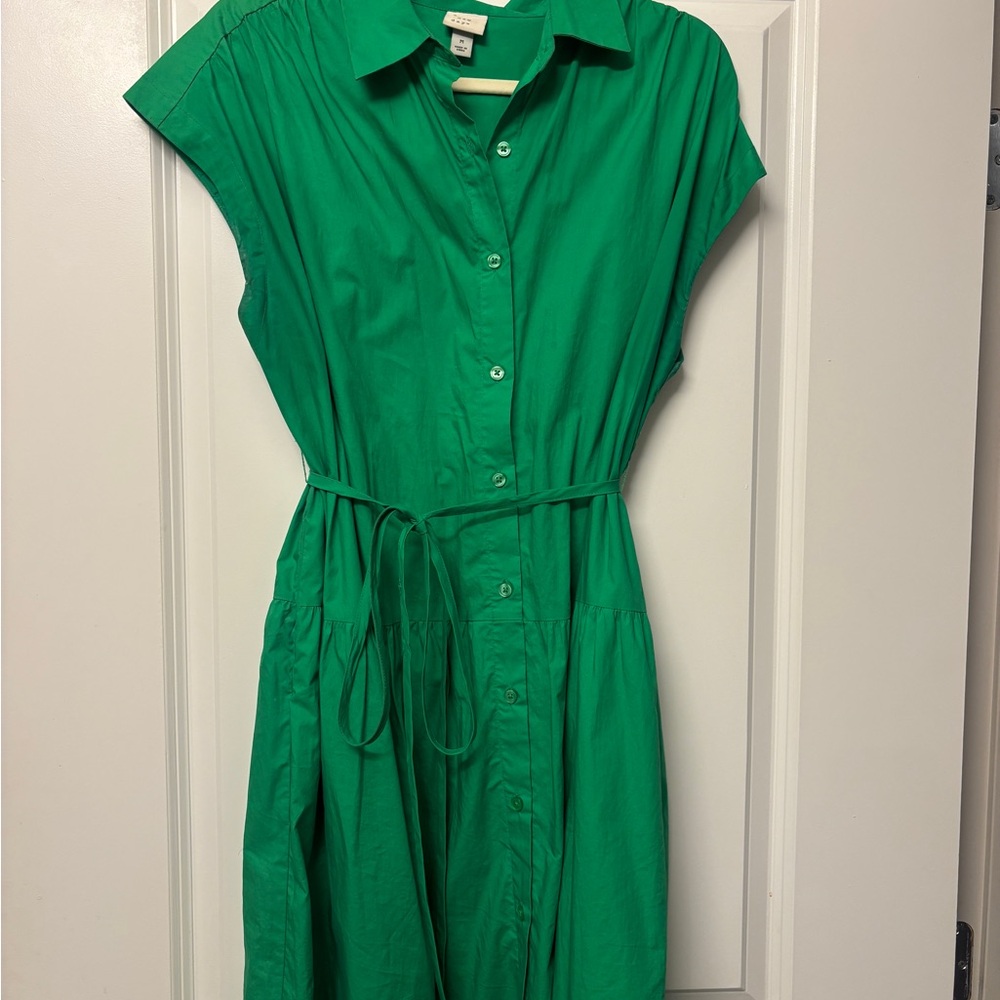 Target Green Button-Up Dress